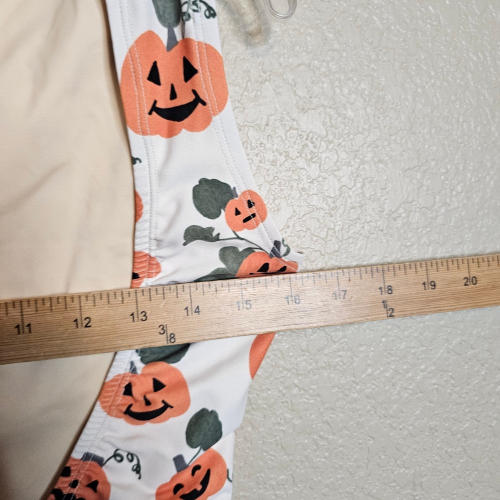 NWT Luckyleo Pumpkin Jack-O-Lantern Ballet Dance Leotard Low Back Womens Large - Picture 9 of 9